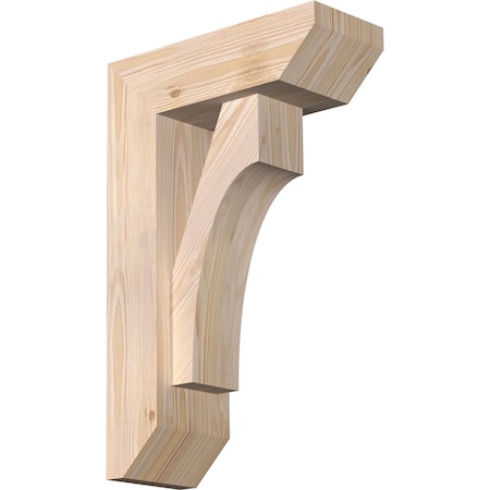 Ekena Millwork Westlake Slat Smooth Bracket w/ Offset Brace, Douglas Fir, 5 1/2"W x 14"D x 22"H BKT0604X14X22WTL06SDF